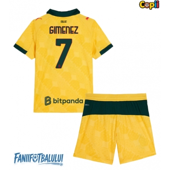 AC Milan Santiago Gimenez #7 Echipament de Fotbal Replică 2025-26 Copii Treilea (+ Șorturi)